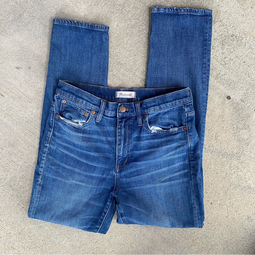 Madewell High Rise Slim Boyjean Blue Jeans Size 27